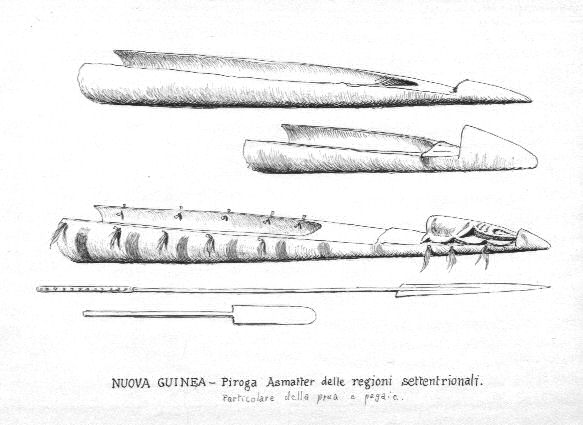 63-piroga Asmatter-Nuova Guinea